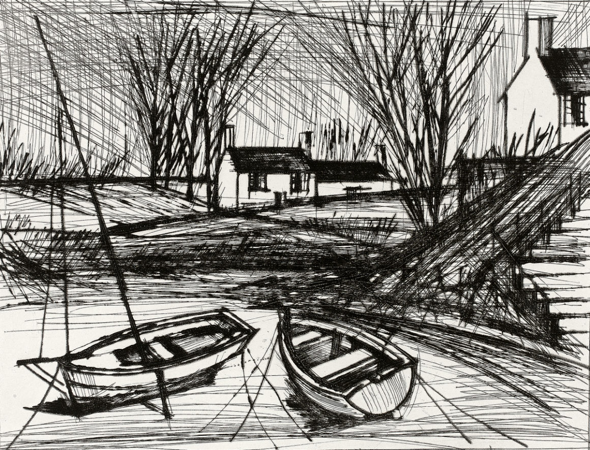 Sagot-Le Garrec Bernard Buffet Environs des Ponts-Neufs 1979 Pointe sèche 340 x 422 mm