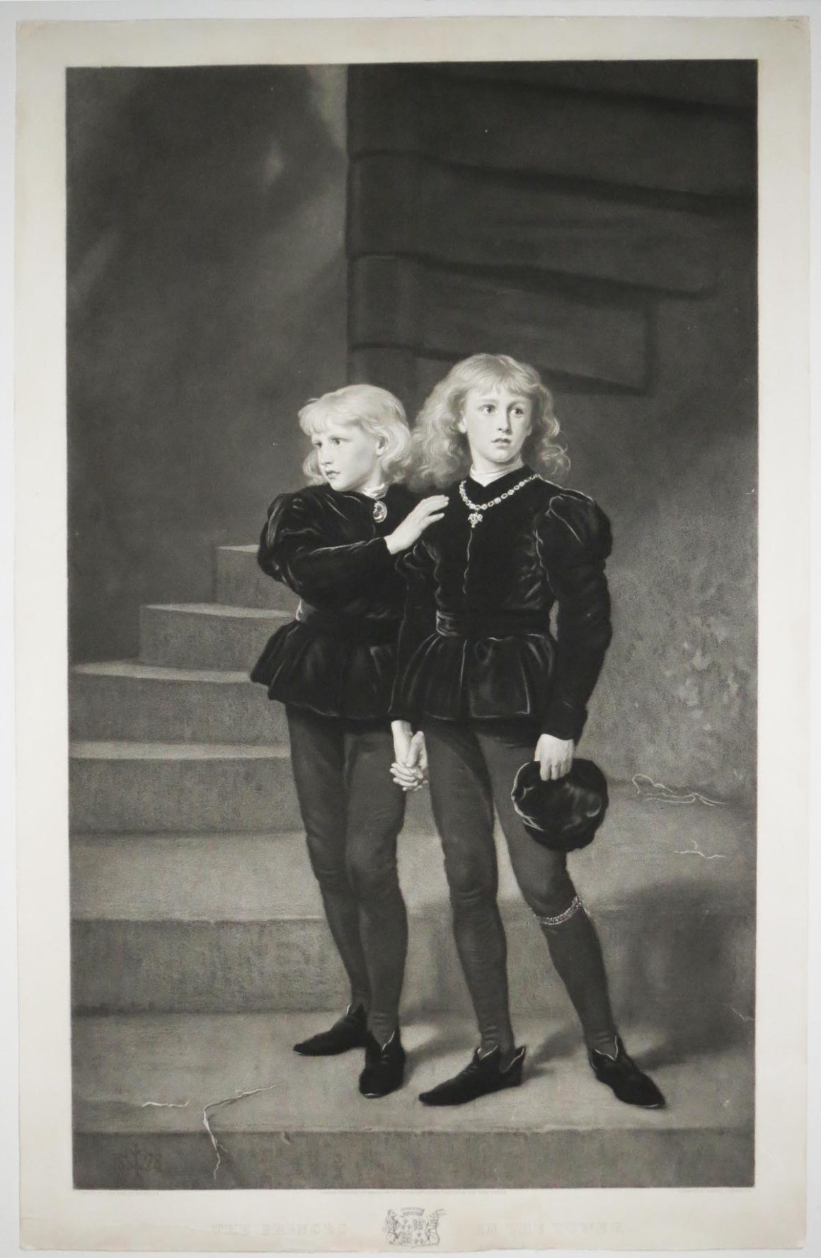 “The princes in the tower” by Samuel Cousins mezzotint 1879