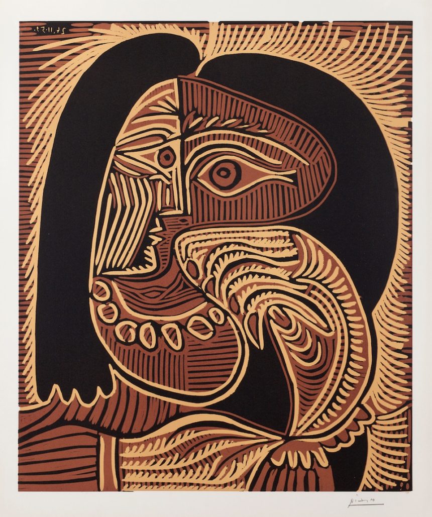 Exhibition “Pablo Picasso, Linocut and 347 suite”, Bouquinerie de l’Institut