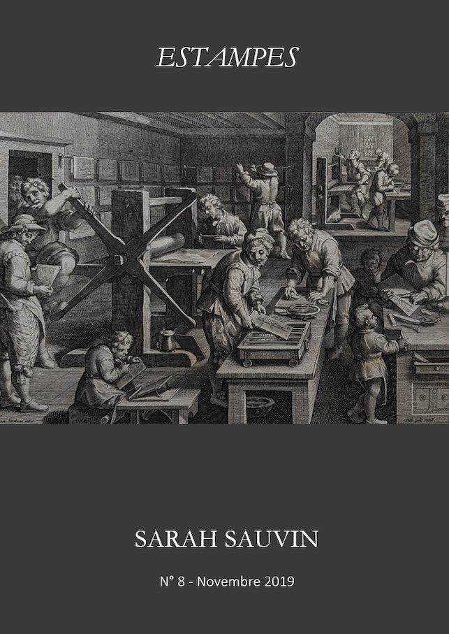 Nouveau catalogue, Galerie Sarah Sauvin
