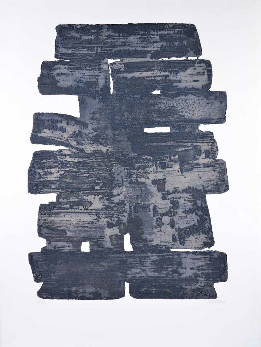 Pierre Soulages à la Galerie Le Coin des Arts